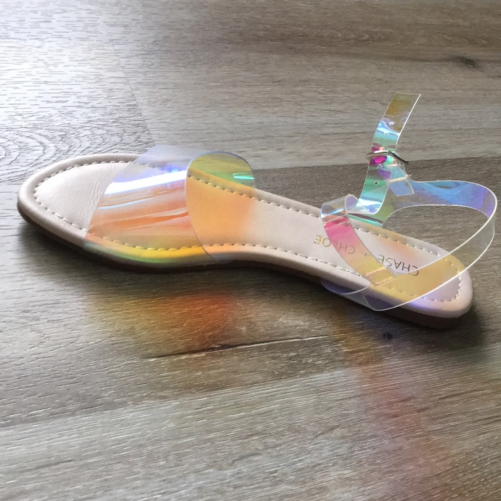 Tiana Rainbow Clear Sandals Nude Base - Picture 3 of 6